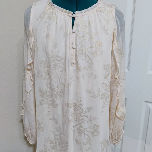 LC Lauren Conrad Pink Blouse Size Small - Picture 2 of 9